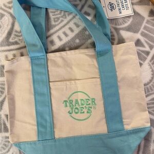 Trader Joe's Canvas Mini Pastel Tote Bag